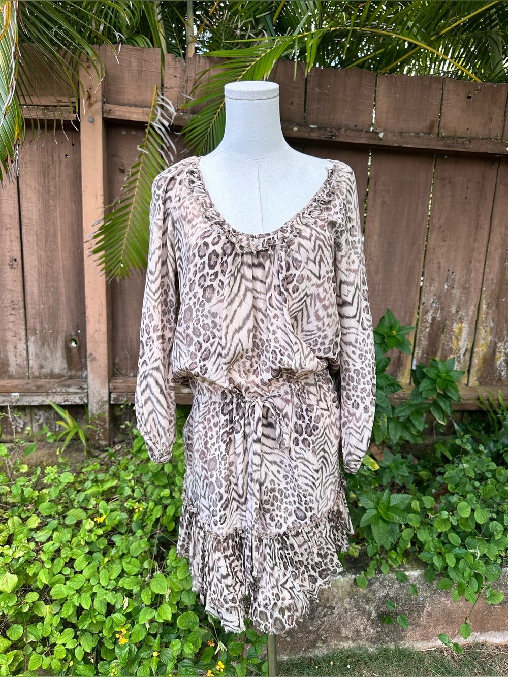 Rebecca Taylor 100% Silk Animal Print